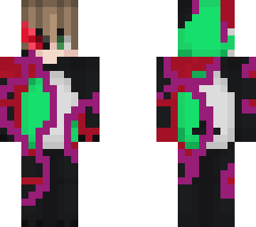 human in getting corrupted panda suit