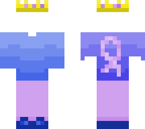 lavender and blue cancer support- crown
