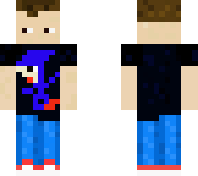man with sonic shirt