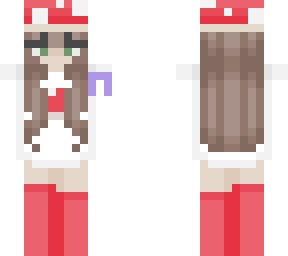 mushroom girl with purple bow