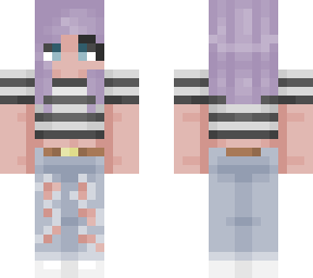 purple haired girl