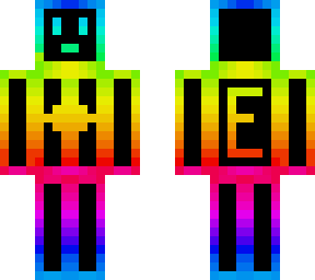 rainbow suit with e in the back