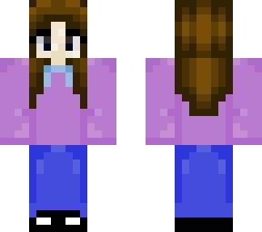 (made for a friend) purple sweater brown hari girl