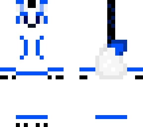 blue & white furry