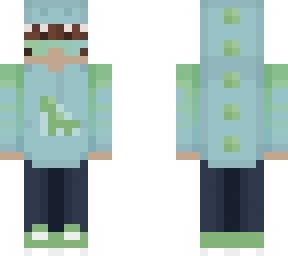 blue faded green dino guy with shades
