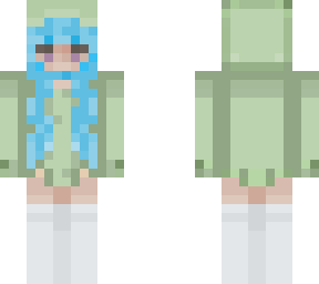 green hoodie girl