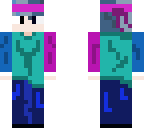 my own skin with a purple headband