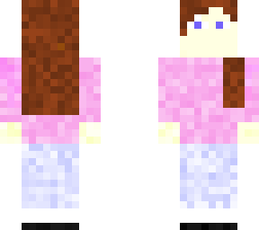 pink t-shirt and blue jeans