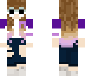 purpleinnit with clout goggles and cancer ribbon