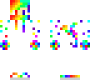 rainbow hoodie  (white)