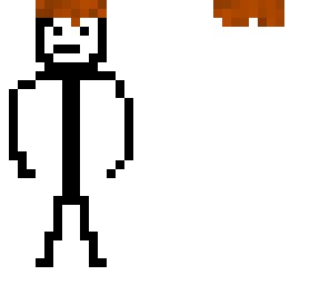 stickman with hair