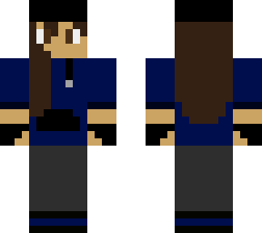 unnamed female character (brown hair) (blue hoodie)