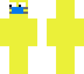 a yellow guy wearing a mask.