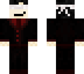 black haired main with blindfold in suit (outer layer too!)