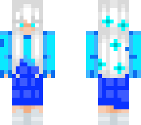 blue flower girl