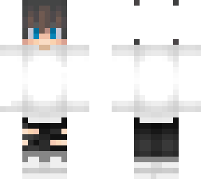 boy in a white hoodie and shaggy jeans.