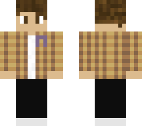 boy in brown plaid jacket