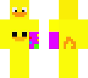 cute ducky with purple gauntlet .
