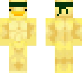duck with abs and green headband