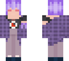 edgy girl with potion t-shirt (purple ribbon)