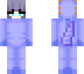 egirl in blue axolotl onsie