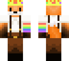 fox suspenders engineer lgbtq armband crown