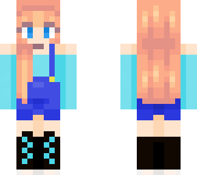 girl with blue top and dungarees