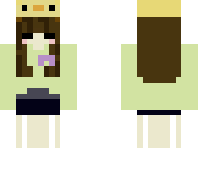 girl with duck hat with techno support <3