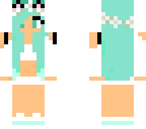 mint fox/wolf girl