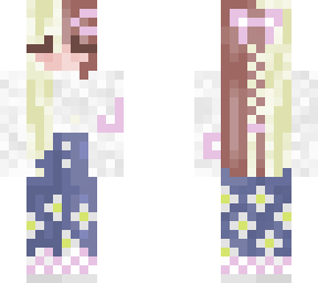 pastel and daisy split hair