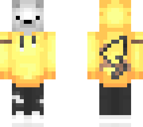 polar bear with pikachu hoodie