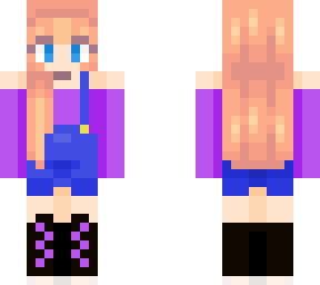 purple top with dungarees