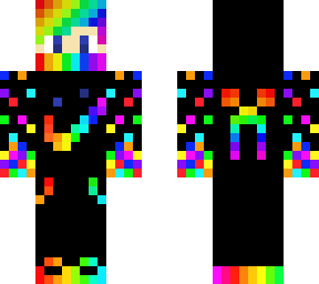 rainbow hoodie gamer boy (black)