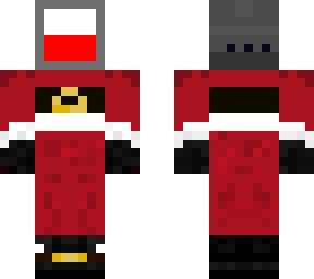 santa polish flag tv head