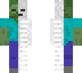 zombie mixed with skeleton