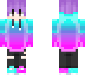 blue and pink fade