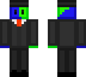 blue/green with hat