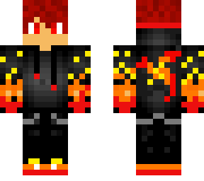 boy with fire hoodie