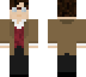 brown suit