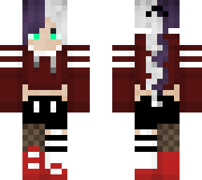 casual girl purple-white