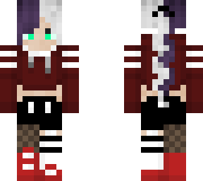 casual girl purple-white slim