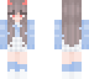 demon girl with blue shirt (dollar store)