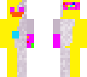 evil cyborg ducky with gauntlet and techno heart.