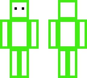 green neon man