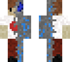 half glitched skin