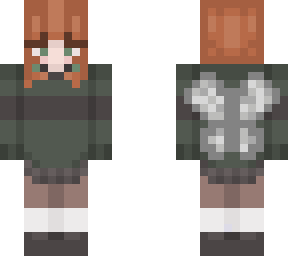 indigomushroom's skin with pigtails and green eyes!