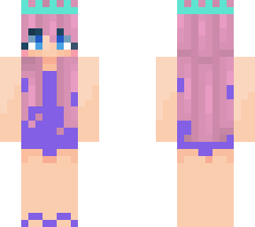 ldshadowlady blue axolotl inspired swimsuit and crown