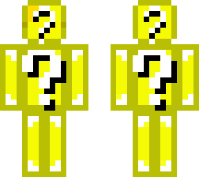 Lucky Block Yellow Question Questionmark Minecraft Skins