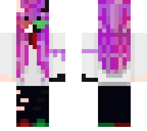 my oc dawns skin in white suit with glasses