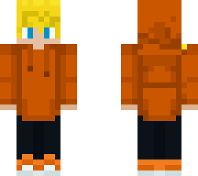 orange hoodie blonde boi